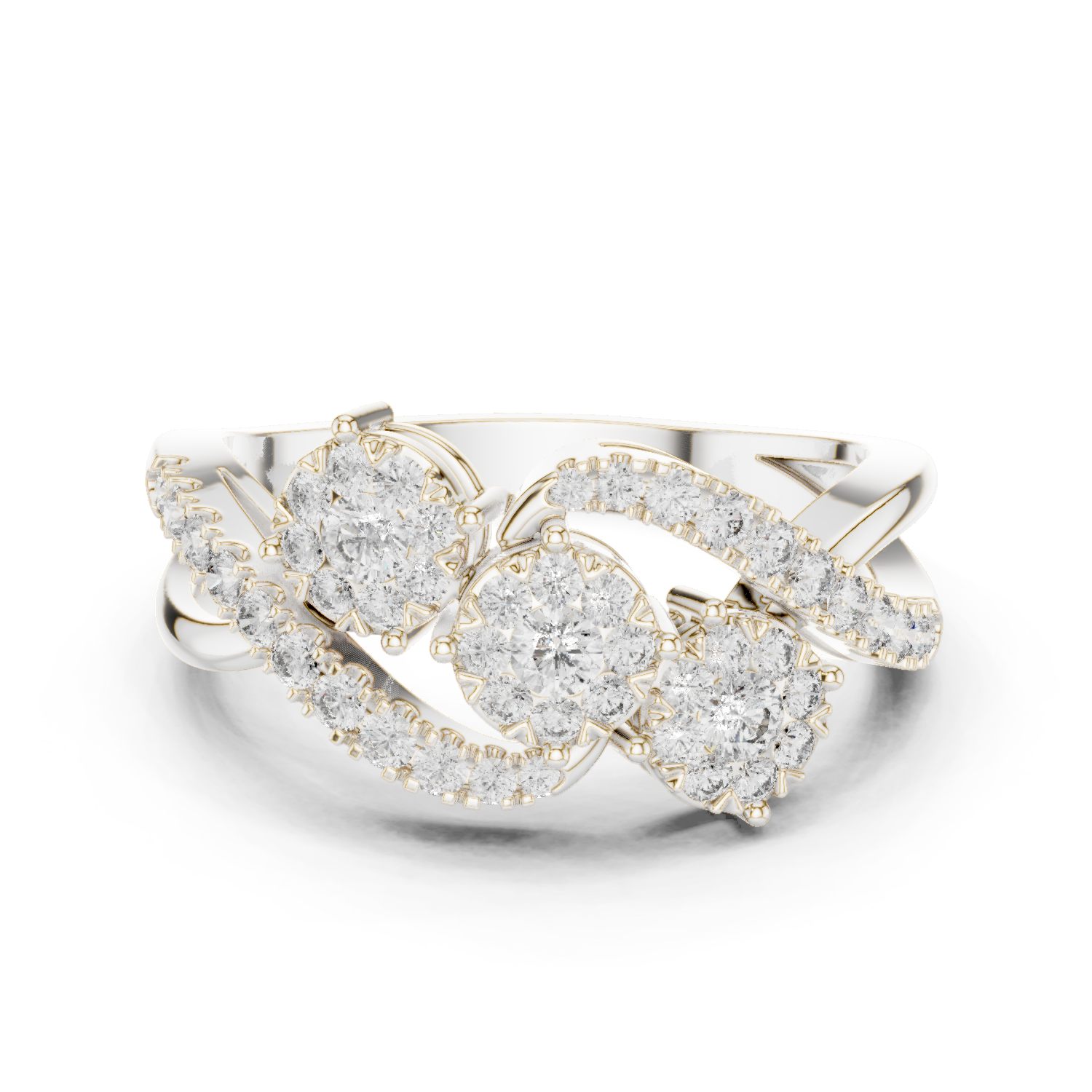 Gold Ring 19-120021L, White Gold