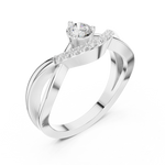 Gold Ring DDLR-829, White Gold, view 2