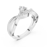 Gold Ring DDLR-829, White Gold, view 2