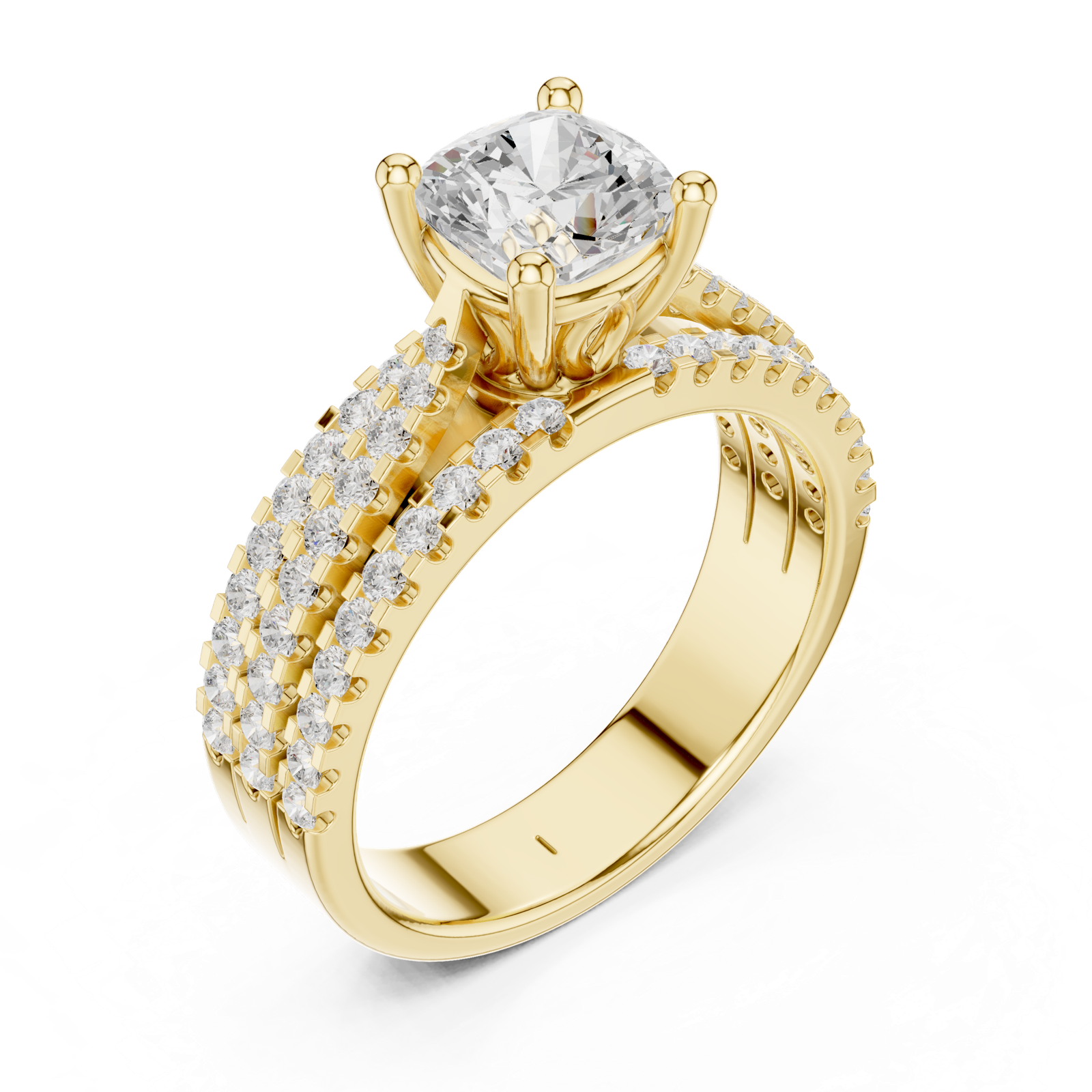 Gold Ring DDLR-528, Yellow Gold, view 2
