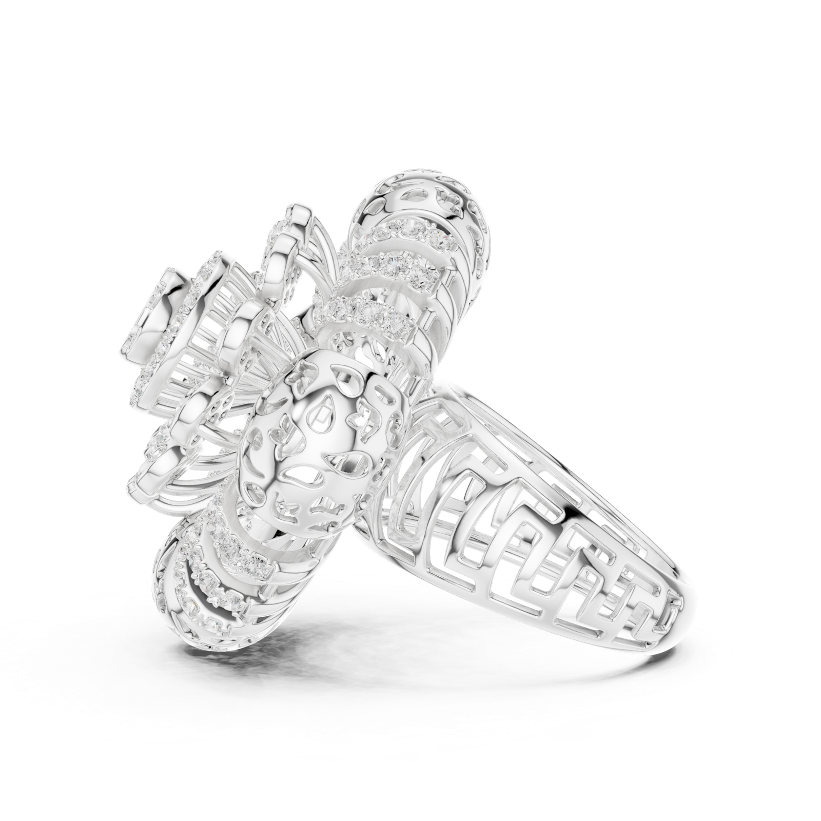 Gold Ring DDLR-774, White Gold, view 3