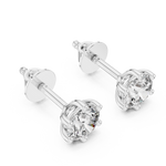 Gold Earrings ER-0012, White Gold, view 2