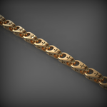 14K Solid Gold Men's Chain Necklace, Yellow Gold