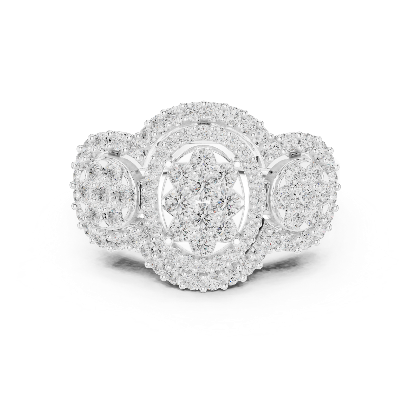 Gold Ring DDLR-453, White Gold, view 4