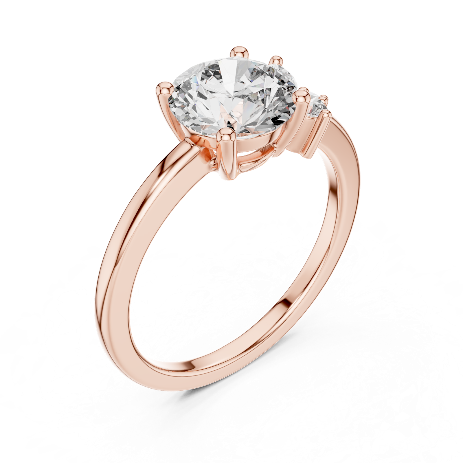 Gold Ring DDLR-153, Rose Gold, view 2
