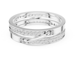 Gold Ring R27-01-2, White Gold, view 4