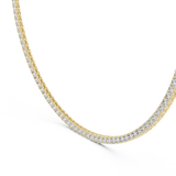14K Solid Gold Lab Diamond Tennis Necklace, Yellow Gold, view 1
