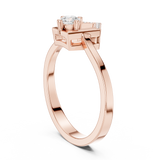 Gold Ring DDLR-842, Rose Gold, view 1