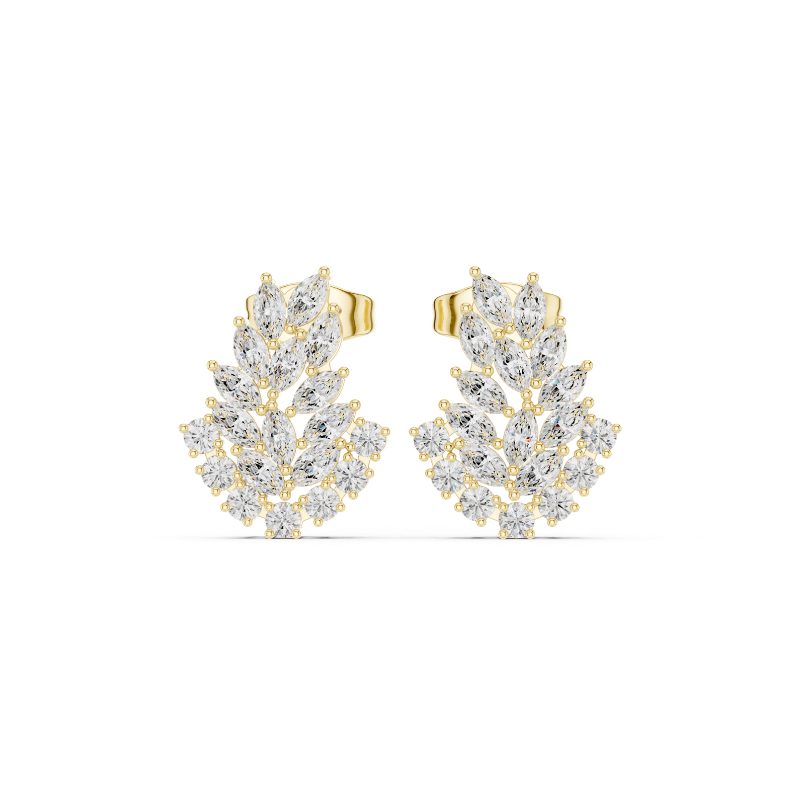 Gold Earrings AGDER-419, Yellow Gold