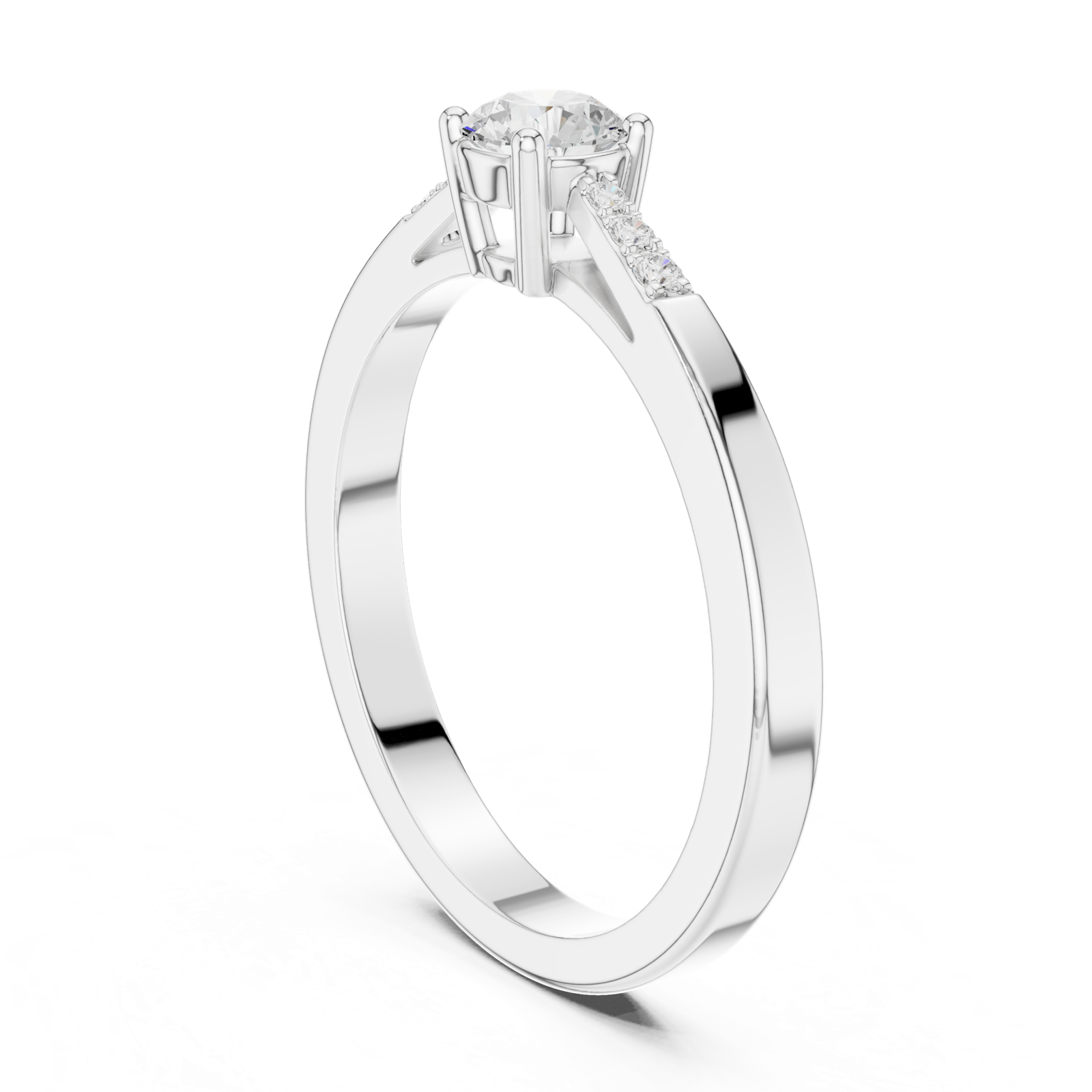 Gold Ring DDLR-838, White Gold, view 1