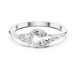 Gold Ring HLR-235, White Gold, view 4