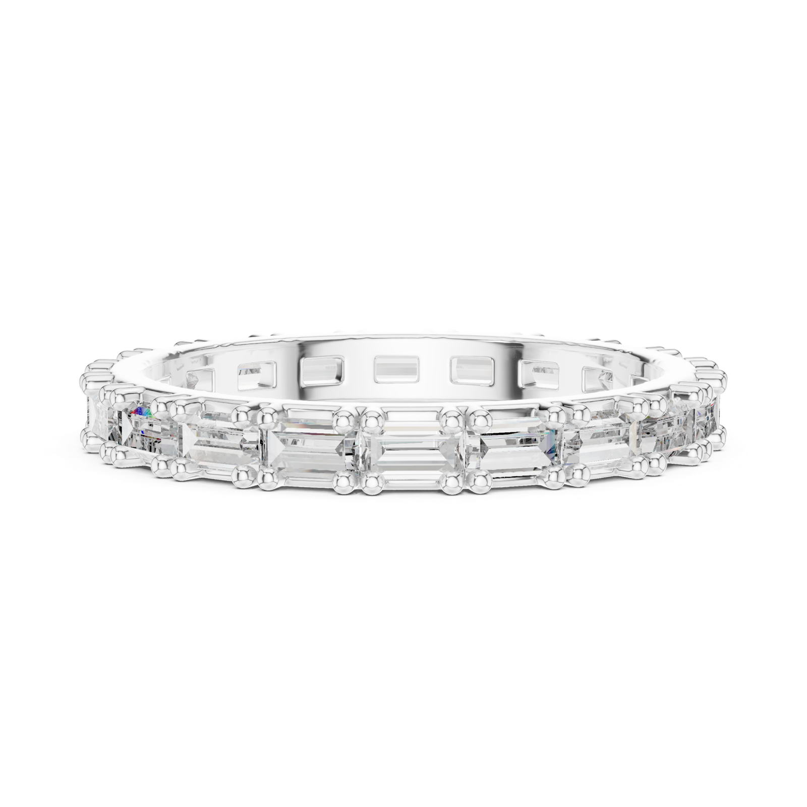 Gold Ring DDLR-231, White Gold, view 3