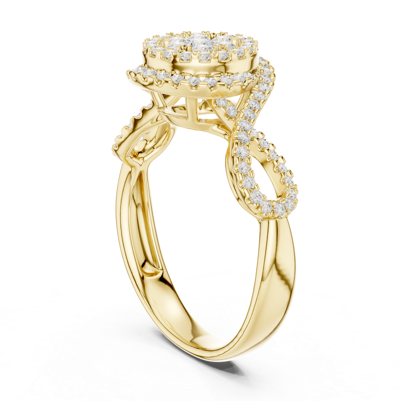 Gold Ring DDLR-757, Yellow Gold, view 1