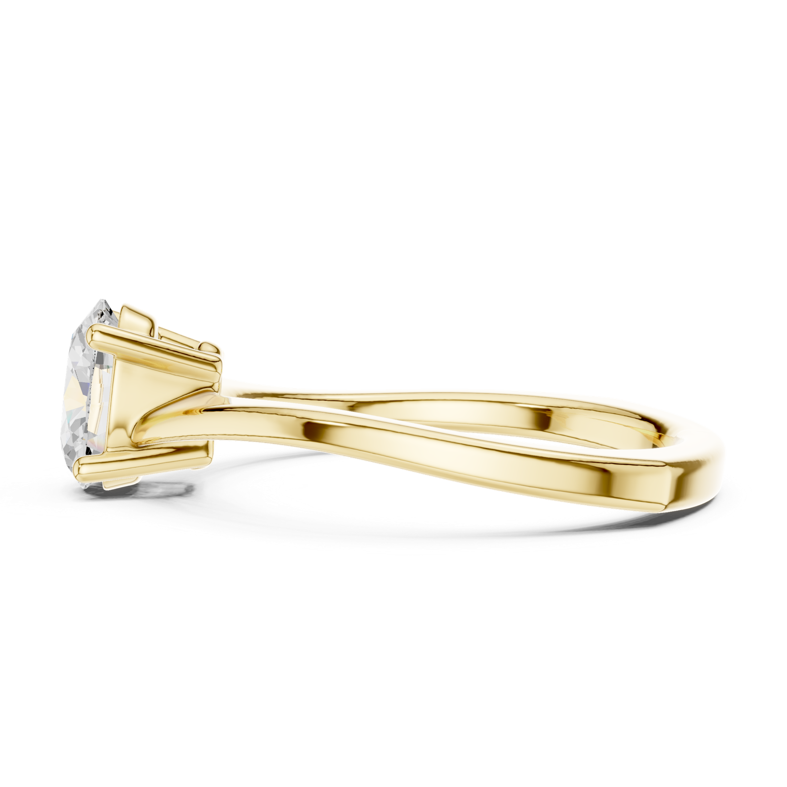 Gold Ring DDLR-478, Yellow Gold, view 3