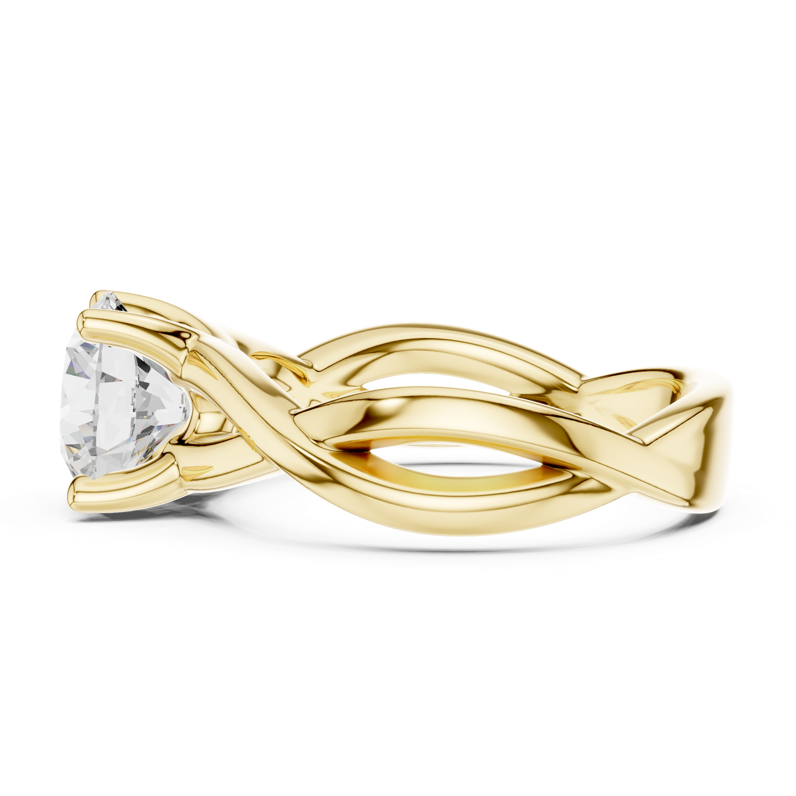 Gold Ring DDLR-872, Yellow Gold, view 3