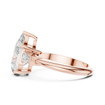 Gold Jewelry L35-67, Pear center stone, Rose Gold, view 3