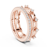 Gold Ring R24, Rose Gold, view 1