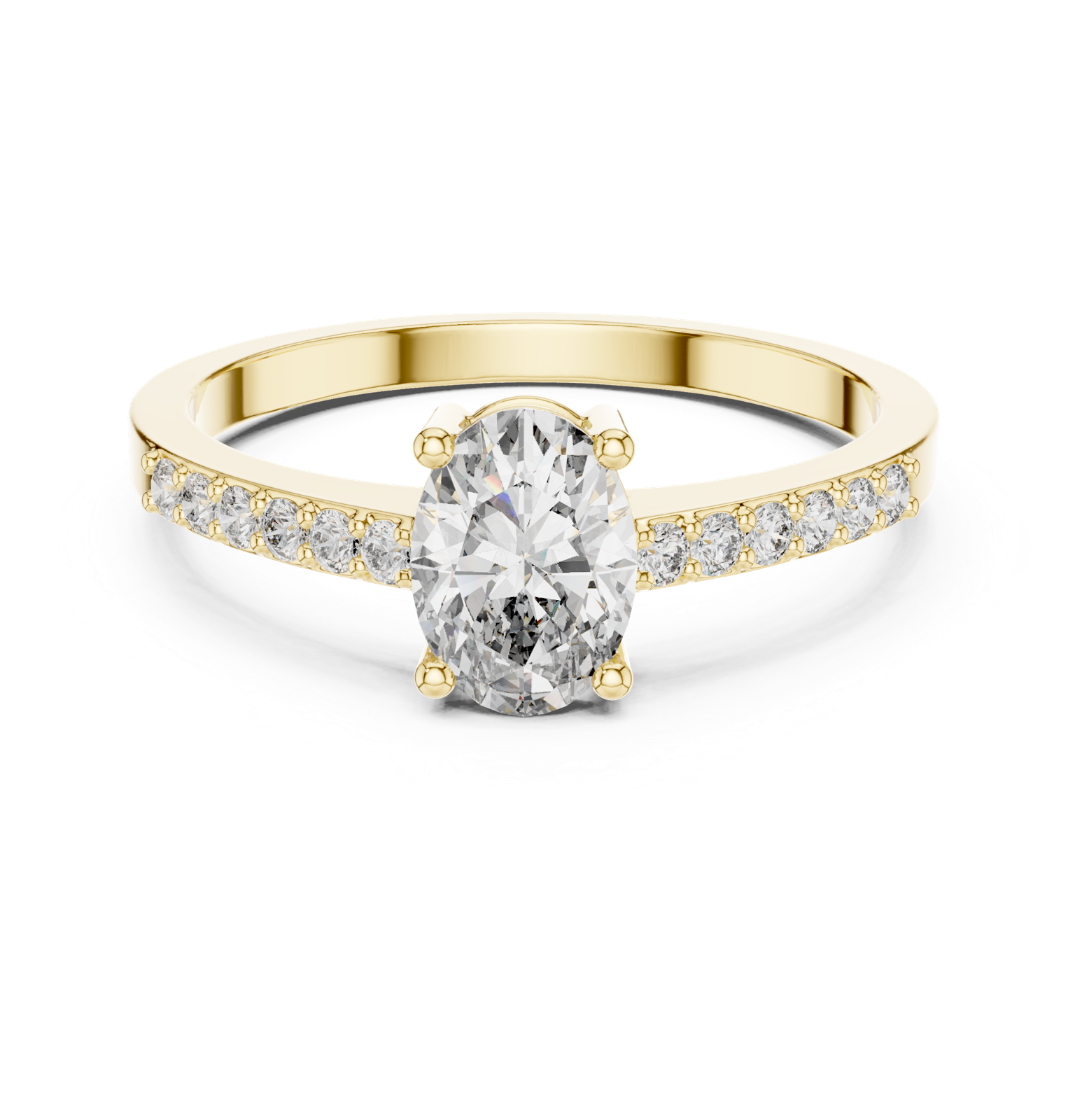 Gold Ring ALR-114, Yellow Gold, view 4