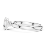 Gold Jewelry, Asscher center stone, White Gold, view 3