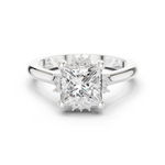 Gold Jewelry L35-123, Princess center stone, White Gold