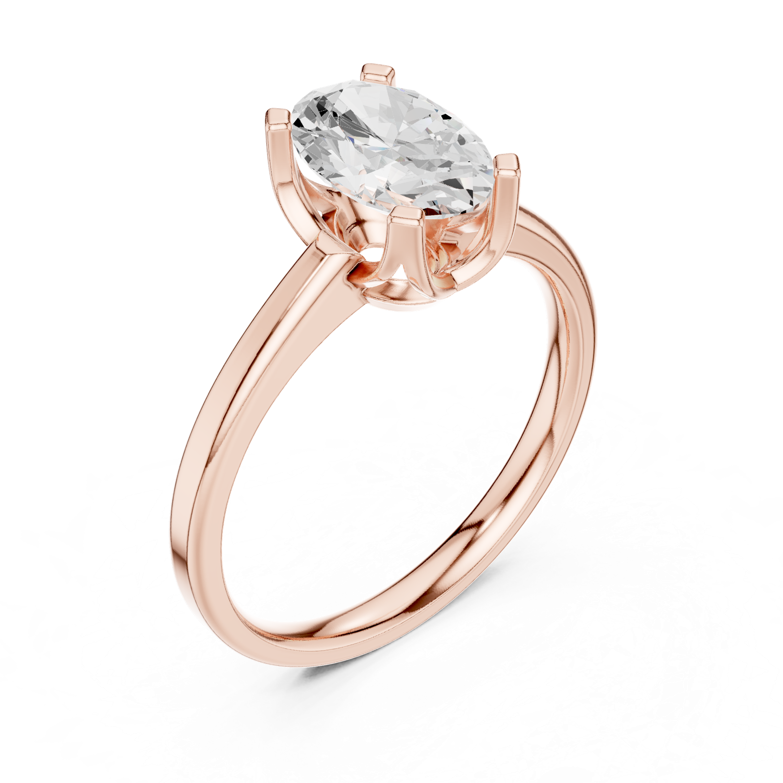 Gold Ring DDLR-446, Rose Gold, view 2