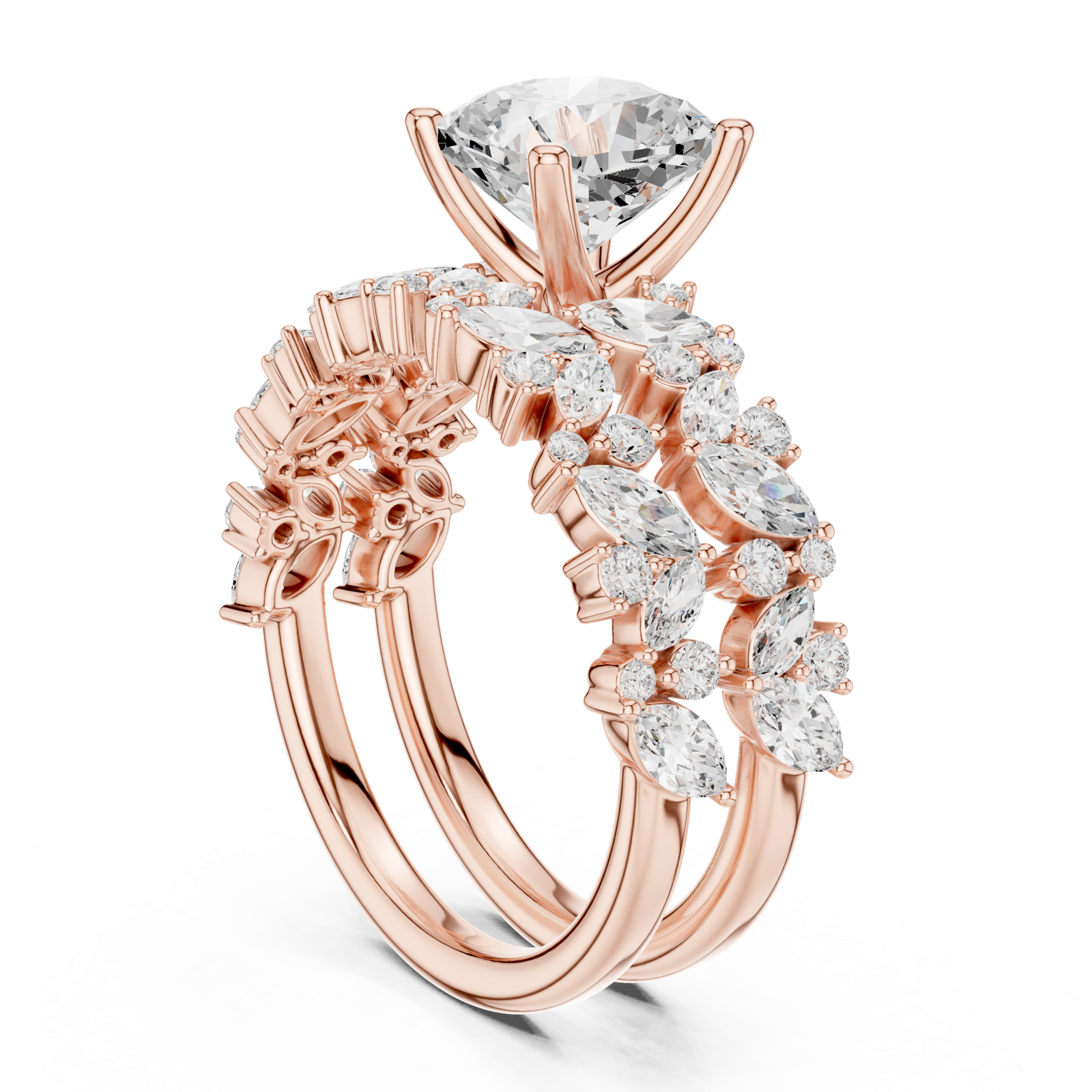 Gold Ring DDLR-941, Rose Gold, view 1