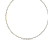 14K Solid Gold Lab Diamond Tennis Necklace, Yellow Gold, view 2