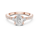 Gold Ring DDLR-860, Rose Gold, view 4