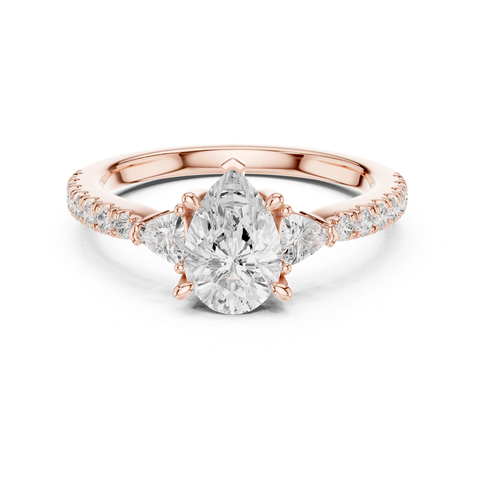 Gold Ring DDLR-860, Rose Gold, view 4