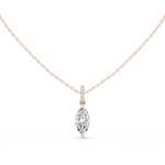 Gold Jewelry DDPO-009, Marquise center stone, Rose Gold
