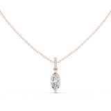 Gold Jewelry DDPO-009, Marquise center stone, Rose Gold