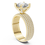 Gold Ring, Cushion center stone, Yellow Gold, view 1
