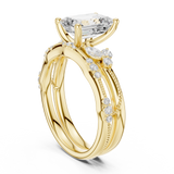 Gold Ring DDLR-299, Emerald center stone, Yellow Gold, view 1