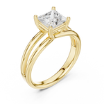 Gold Jewelry L36-9, Princess center stone, Yellow Gold, view 2