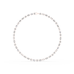14K Solid Gold Lab Diamond Tennis Necklace, Rose Gold
