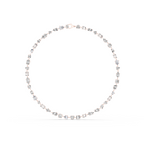 14K Solid Gold Lab Diamond Tennis Necklace, Rose Gold