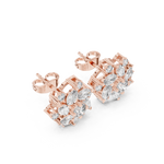 Gold Earrings AGDER-215, Rose Gold, view 2