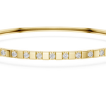 14K Solid Gold Lab Diamond Bracelet, Yellow Gold, view 4