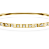 14K Solid Gold Lab Diamond Bracelet, Yellow Gold, view 4
