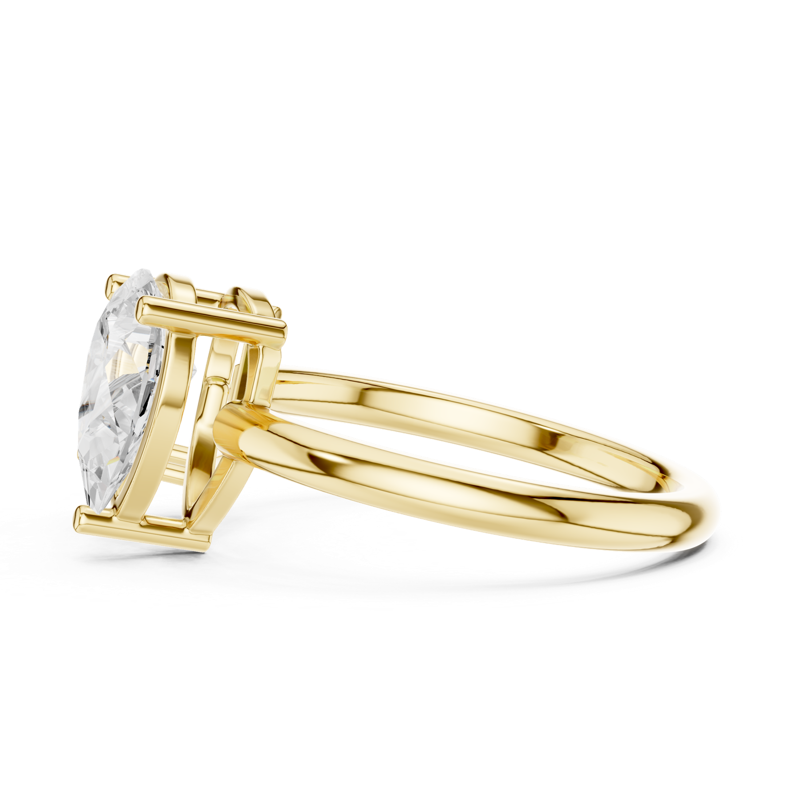 Gold Ring DDLR-1057, Yellow Gold, view 3