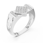 Gold Ring LR-01 (44), White Gold, view 2