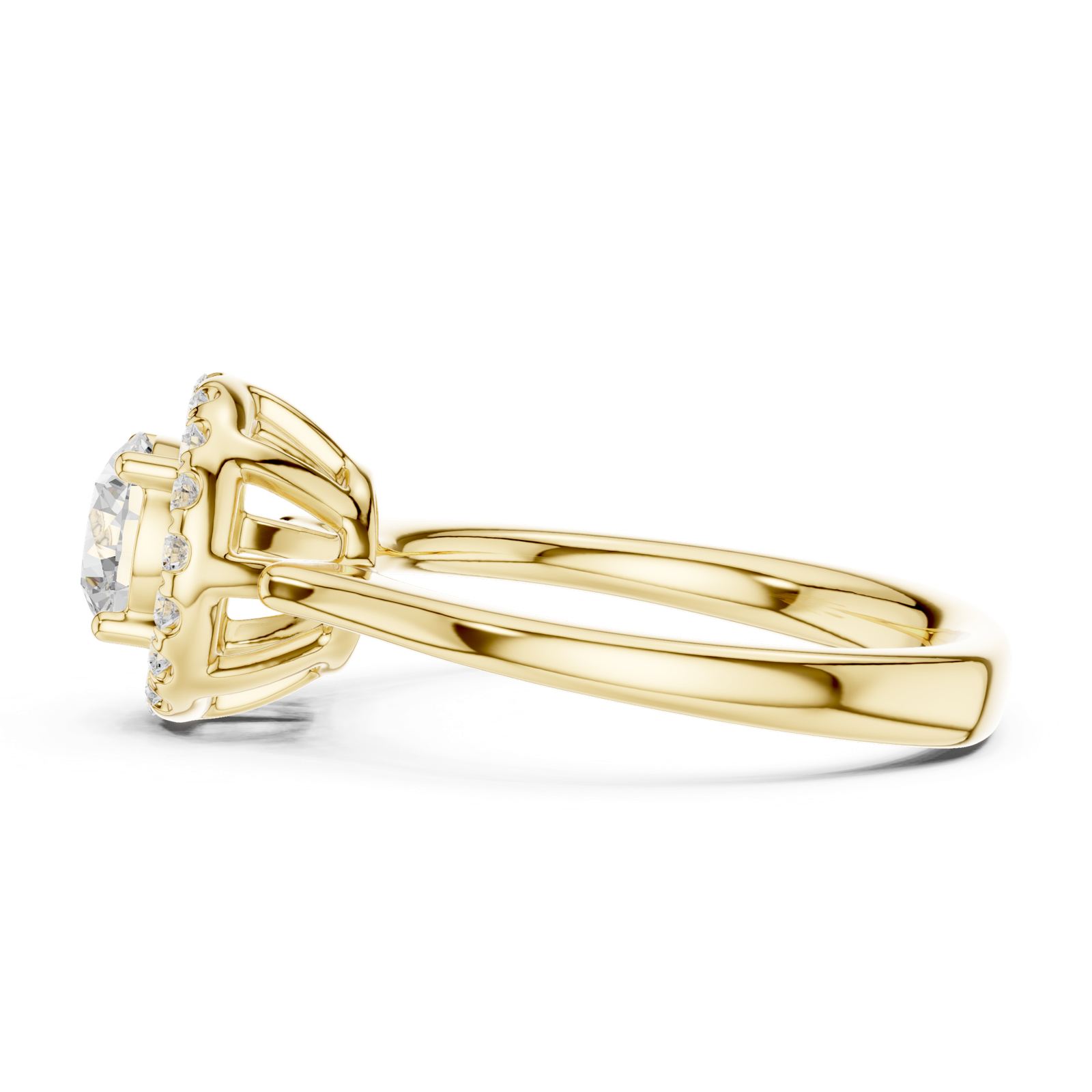 Gold Ring DDLR-652, Yellow Gold, view 3
