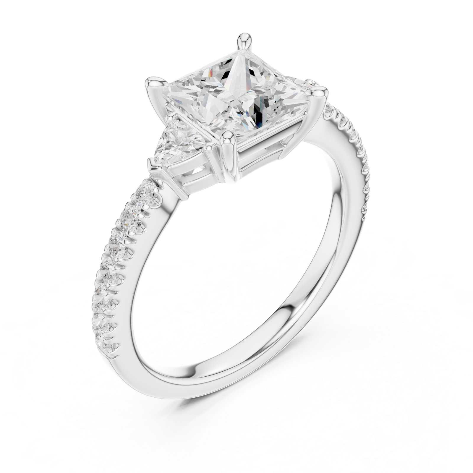 Gold Ring DDLR-861, White Gold, view 2