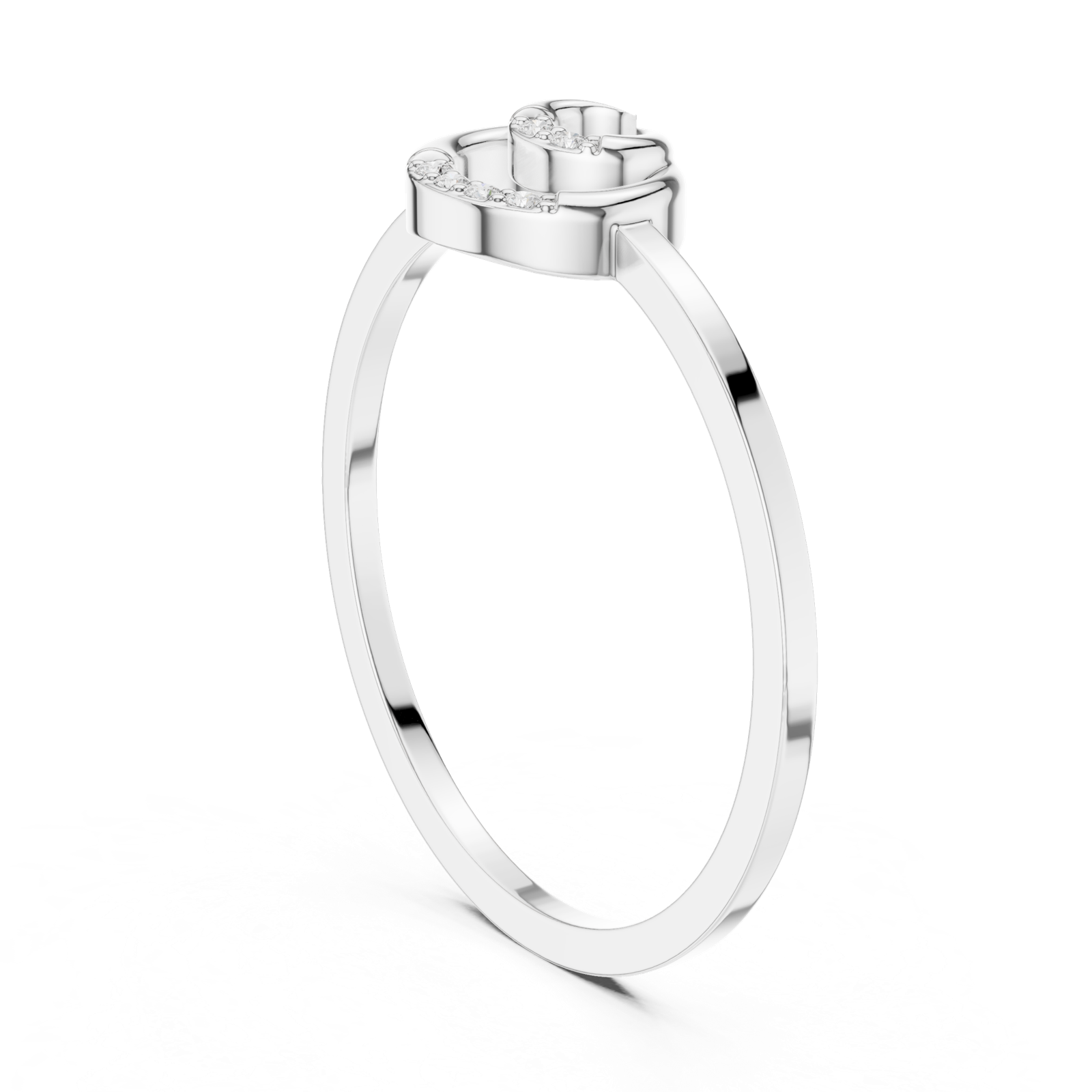 Gold Ring DDLR-686, White Gold, view 1