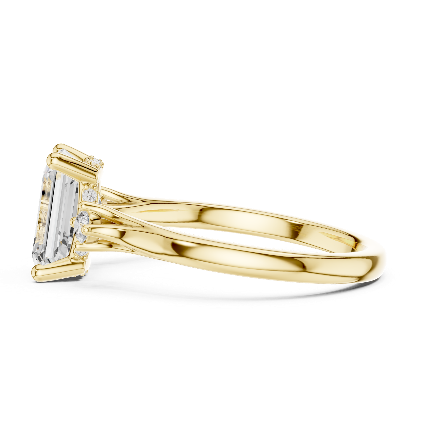 Gold Ring DDLR-971, Yellow Gold, view 3