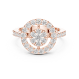 Gold Ring DDLR-823, Rose Gold, view 4