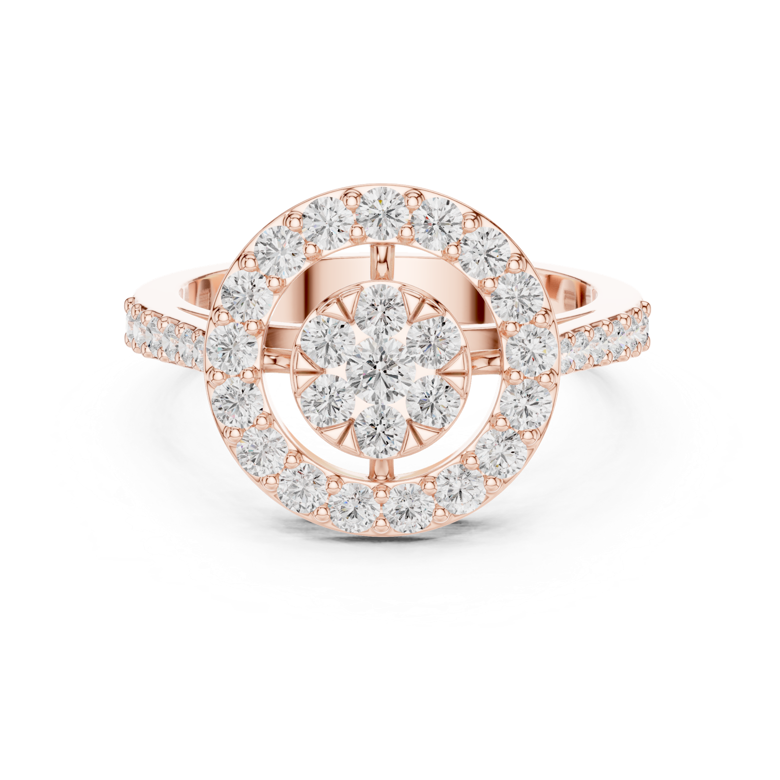Gold Ring DDLR-823, Rose Gold, view 4