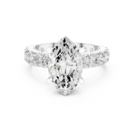 Gold Jewelry L35-63, Marquise center stone, White Gold, view 4