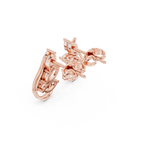 Gold Earrings Avber-97, Rose Gold, view 2