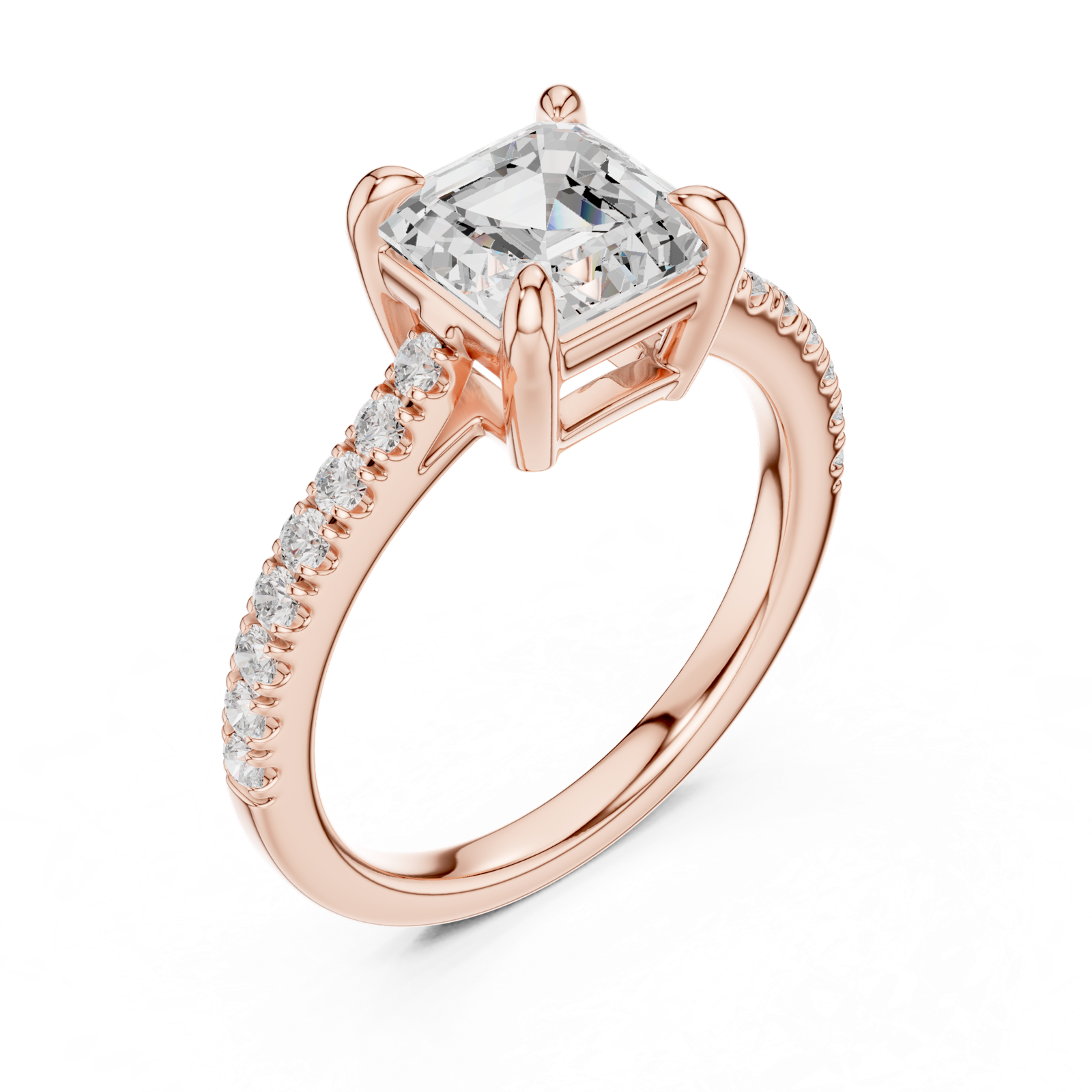 Gold Ring DDLR-875, Rose Gold, view 2